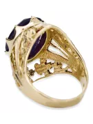 Anneau Alexandrite Or jaune 8 carats Vintage vrc031x-ax Art Deco Style soviétique russe URSS